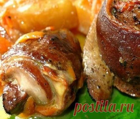РУЛЕТИКИ ИЗ СВИНИНЫ С ЧЕРНОСЛИВОМ