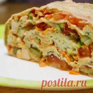 Горячая шаурма домашнего приготовления - кулинарный рецепт