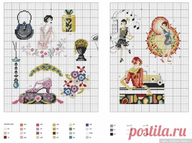 Французская вышивка 2 - Схемы вышивки крестом | Бэйбики - 246286
