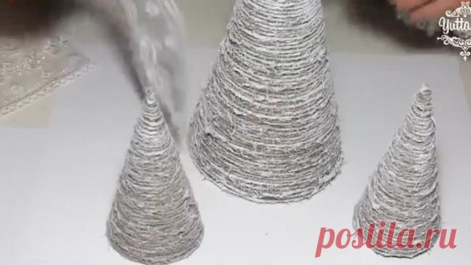 Рождественский ангел своими руками! Из картона и шпагата!