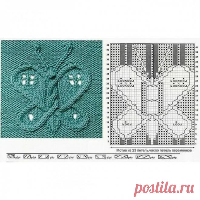 ​Ажурные бабочки на спицах
