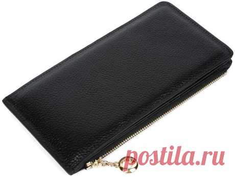 BIG SALE-40% OFF-YALUXE Women's Genuine Leather Multi Card Organizer Wallet with Zipper Pocket Black at Amazon Women’s Clothing store: