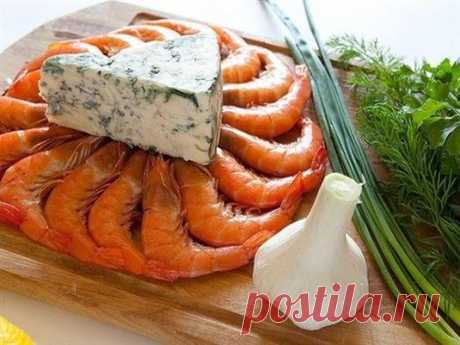 Рецепт креветки к пиву под cоусом из сыра дор блю, фото | Домашние Рецепты