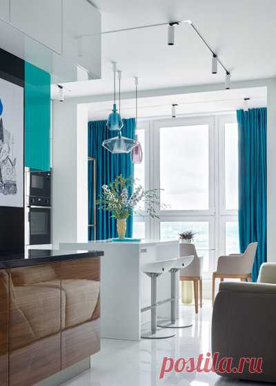 Houzz тур: Бирюза и глянец для девушки-модели