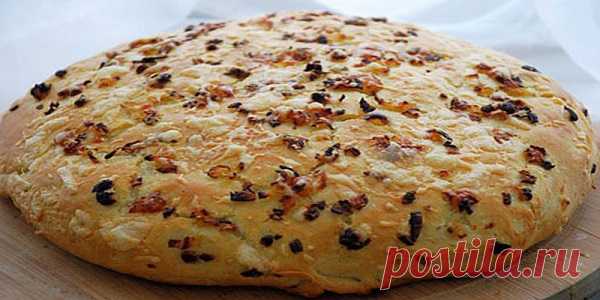 Вкуснейший домашний хлеб с луком и сыром. Захотела печь ароматный хлеб. Получилось вкусно!