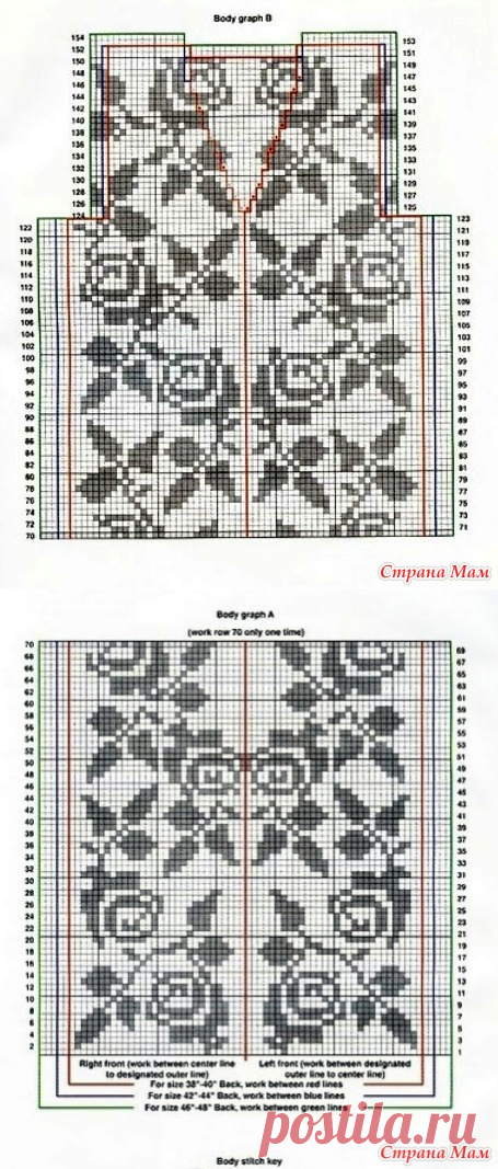 Ажурное пальто. Розы красные. Филейное вязание. - ВЯЗАНАЯ МОДА+ ДЛЯ НЕМОДЕЛЬНЫХ ДАМ - Страна Мам