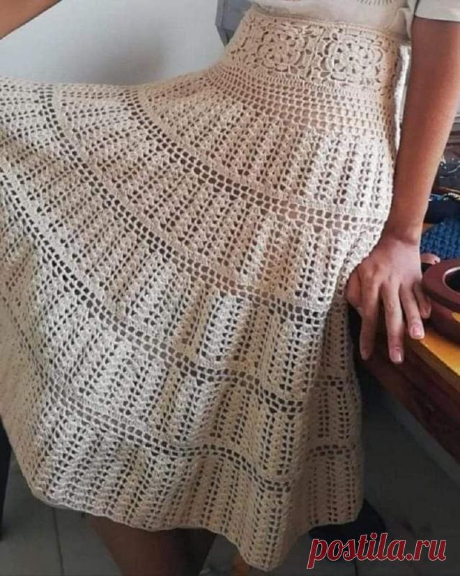Юбка крючком