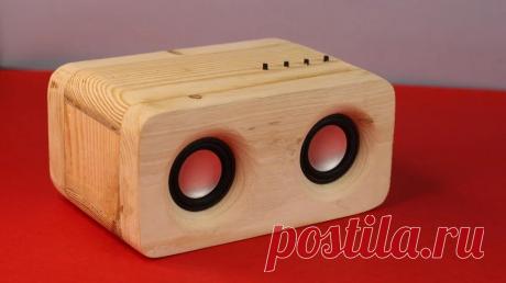 Портативный блютуз-динамик в деревянном корпусе Сегодня мы, совместно с мастером-самодельщиком, рассмотрим изготовление портативного блютуз-устройства. Технические параметры аудиоустройства следующие: - выходная мощность 15 Вт - Bluetooth 3.0 - при полной зарядке 12 часов автономной работы при полной громкости (опционально) Инструменты и
