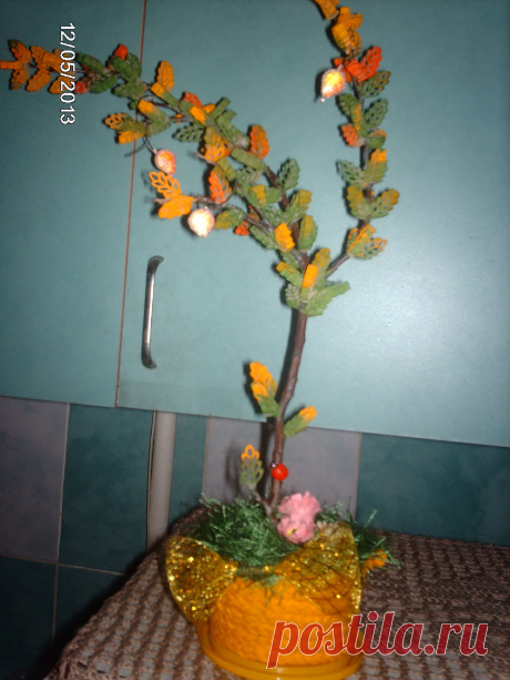 дерево из макарон