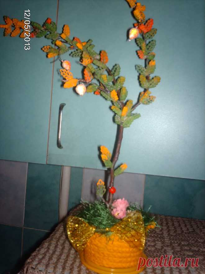 дерево из макарон