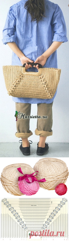 Стильная сумка крючком