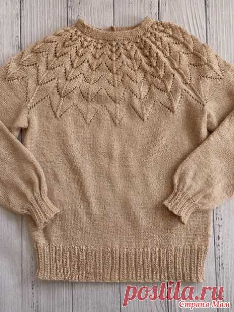 Детский джемпер на круглой кокетке. МК видео. - Вязание - Страна Мам