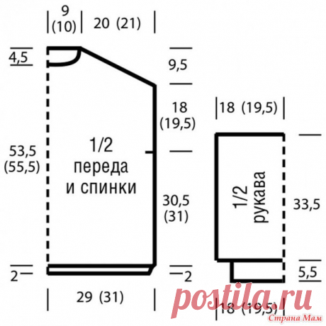 Свитер-оверсайз с ажурным узором - Вязание - Страна Мам