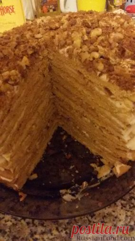 Рецепт: Медовый торт со сметанным кремом на RussianFood.com