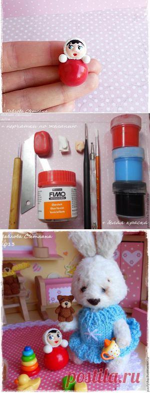 Создание миниатюрной Неваляшки из полимерной глины - Ярмарка Мастеров - ручная работа, handmade