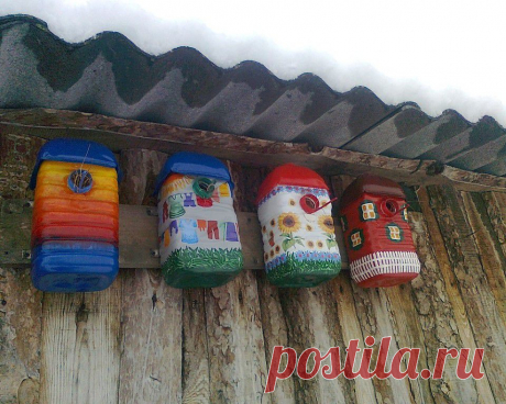 СКВОРЕЧНИКИ ИЗ ПЛ. БУТЫЛОК