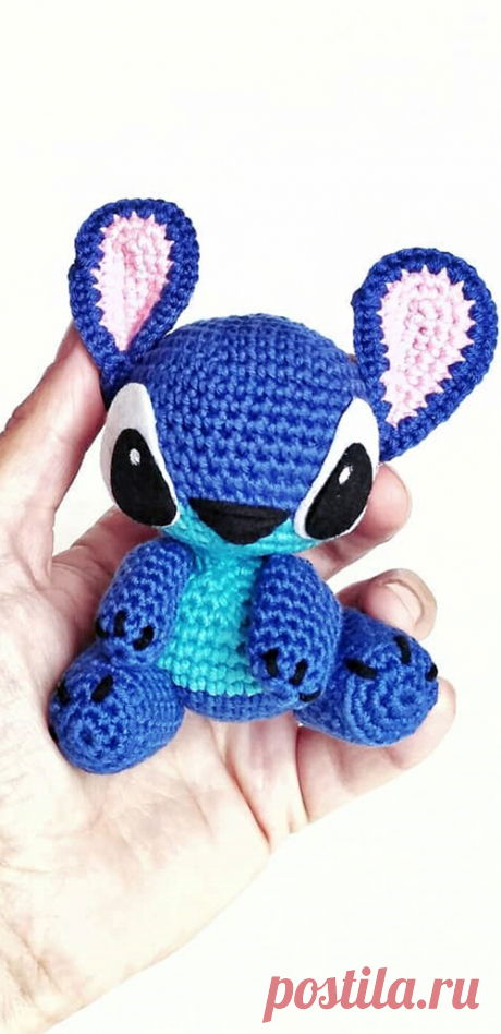PDF Стич крючком. FREE crochet pattern; Аmigurumi doll patterns. Амигуруми схемы и описания на русском. Вязаные игрушки и поделки своими руками #amimore - инопланетянин, персонаж из мультфильма Лило и Стич.
