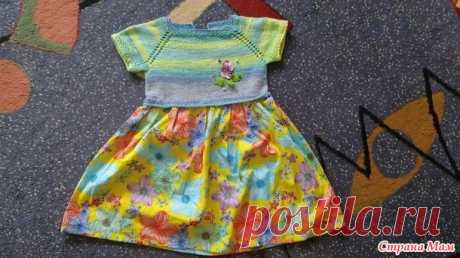 . Комбинированное платье - Вязание - Страна Мам