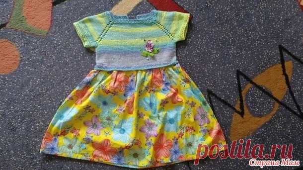 . Комбинированное платье - Вязание - Страна Мам