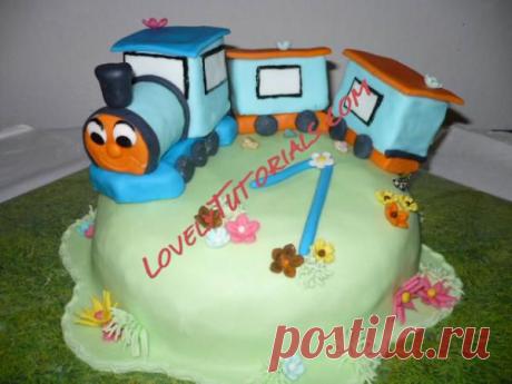 МК лепка"паровозик" -How to make a train cake topper - Мастер-классы по украшению тортов Cake Decorating Tutorials (How To's) Tortas Paso a Paso