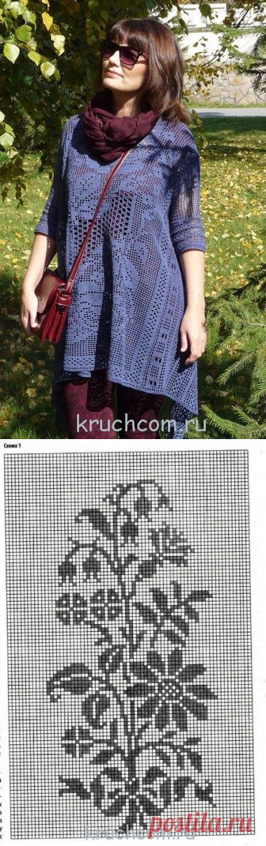 Вязанная крючком туника – классика стиля «бохо» – Kruchcom.ru