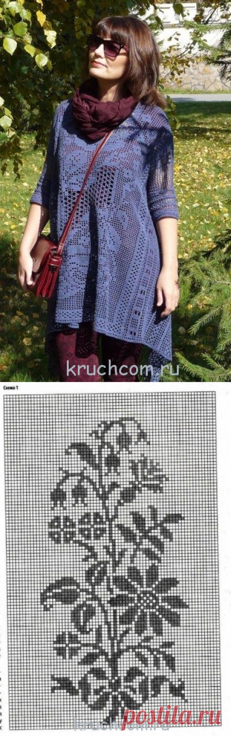 Вязанная крючком туника – классика стиля «бохо» – Kruchcom.ru
