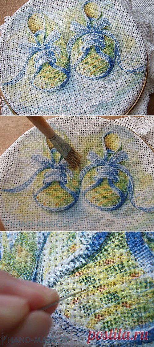 Декупаж на канве.Мастер-класс – Мир вязания и рукоделия