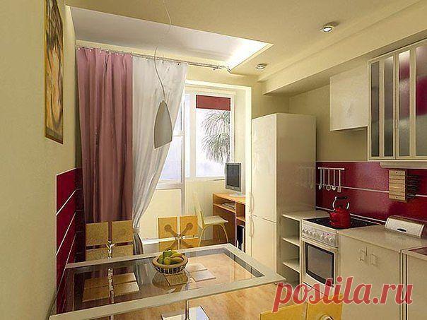 Присоединение балкона к кухне.