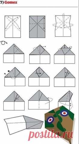 10 способов сделать бумажный самолетик! - Поделки с детьми | Деткиподелки