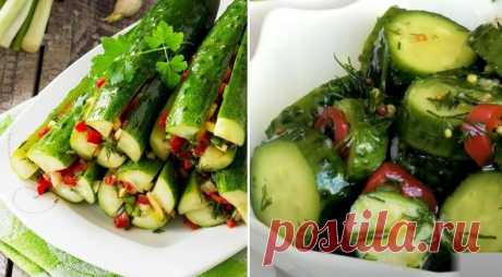Огурцы с мёдом и горчицей, как закуска к шашлыку