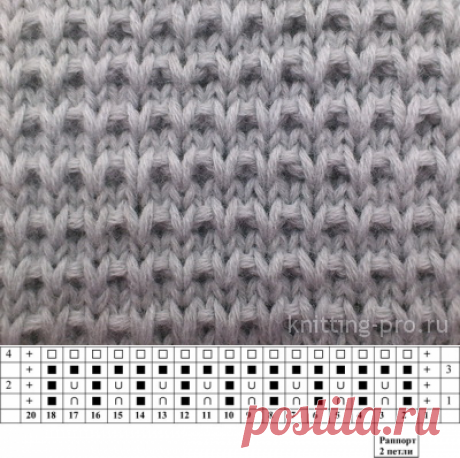 Узор &quot;Тканый&quot;  - knitting-pro.ru - От азов к мастерству