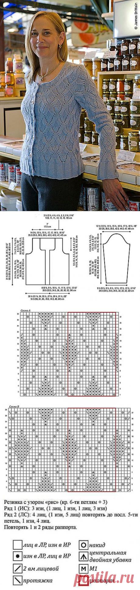 Жакетик очень красивым узором.