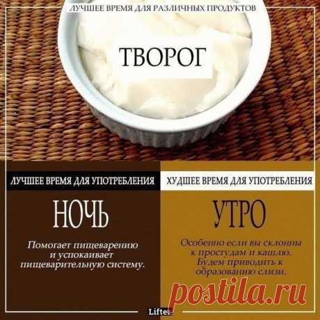Лучшее время для различных продуктов

Сохрани себе пригодится!