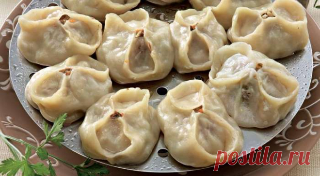 Манты с бараниной и тыквой