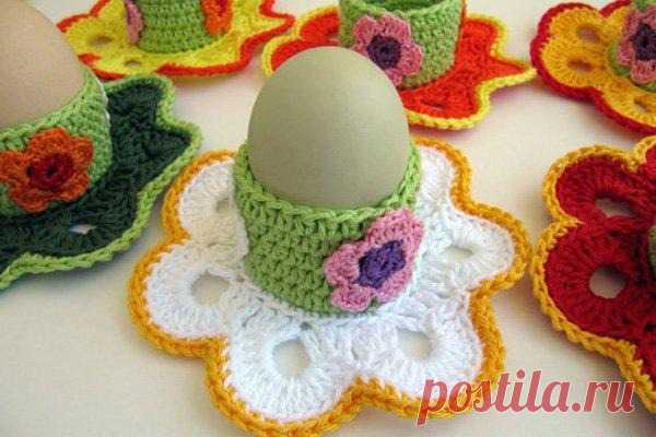 Декоративные подставки для пасхальных яиц крючком с описанием - Страна Мам