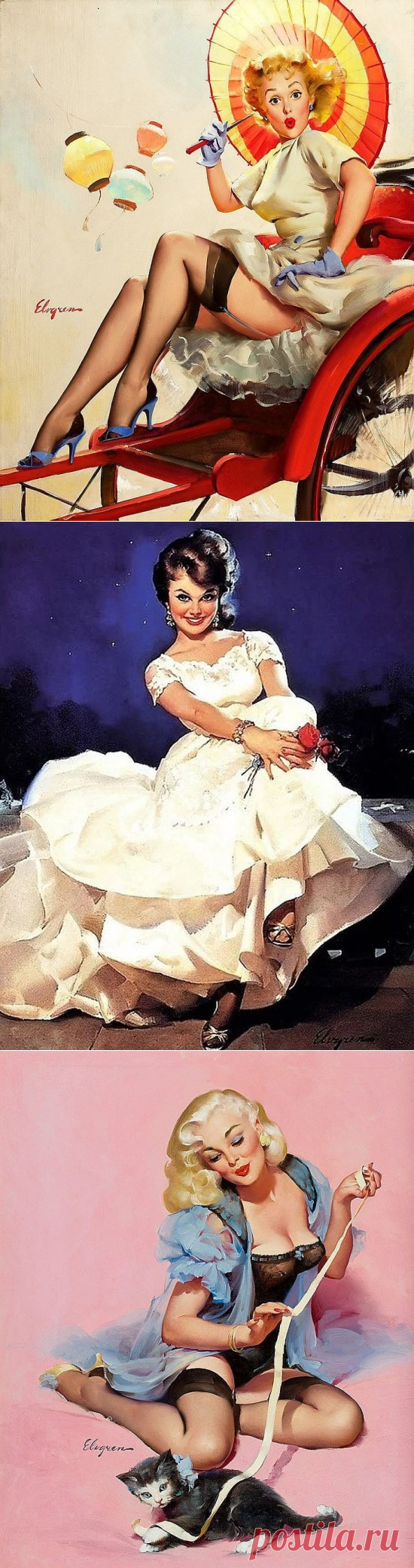 Художник Джил Элвгрен (Gil Elvgren). Картины Пин-Ап (Pin-Up)