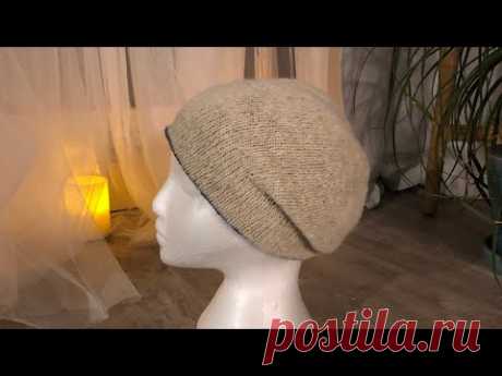 Double side seamless beanie from Soft Donegal Tweed |Fashion hat|
