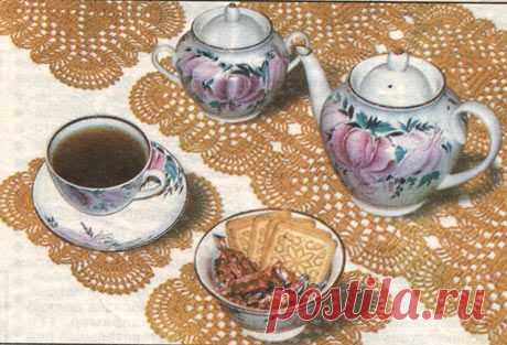 Вязаные салфетки для чайного сервиза | knittingmania.ru