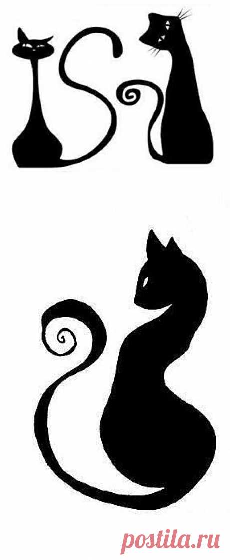 Кошачьи трафареты.
