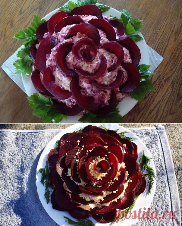 Салат «Роза Бордо» - необыкновенно вкусная красота!