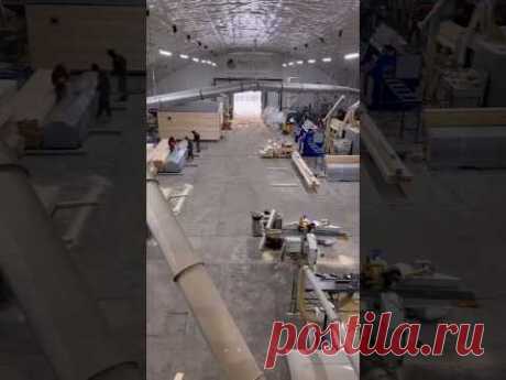 Запустили производство деревянных двутавровых балок #строительство #производство #мастерская #брус