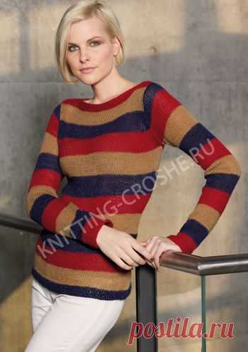 вязаный свитер женский спицами схема