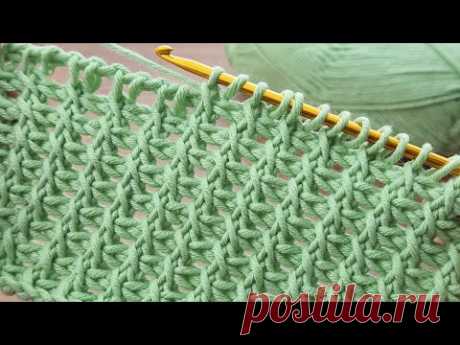 Great👌👌 very easy online tutorial for tunisian crochet beginners #tunisiancrochet