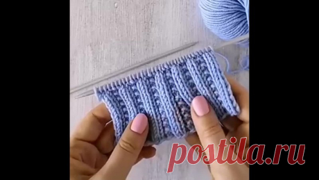 Интересный вариант резинки
#спицами #узоры_спицами #резинка_спицами