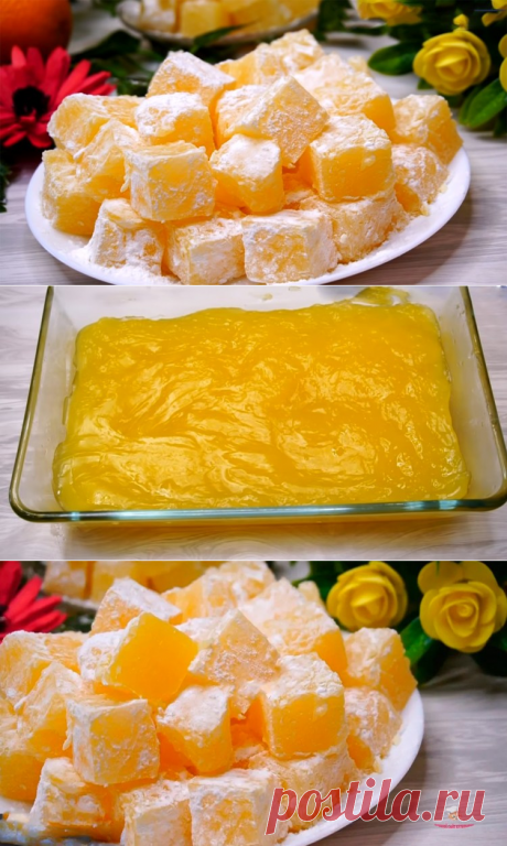 Домашний рахат-лукум из воды и апельсинового сока