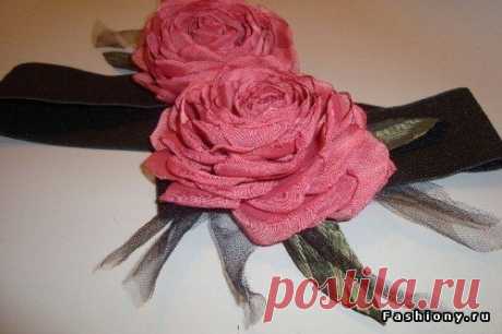 Розочки из органзы