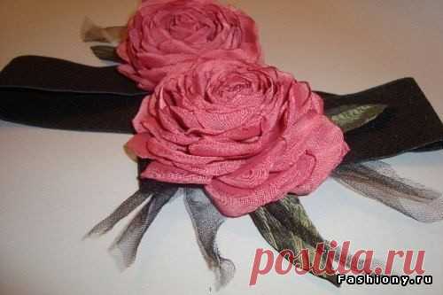 Розочки из органзы