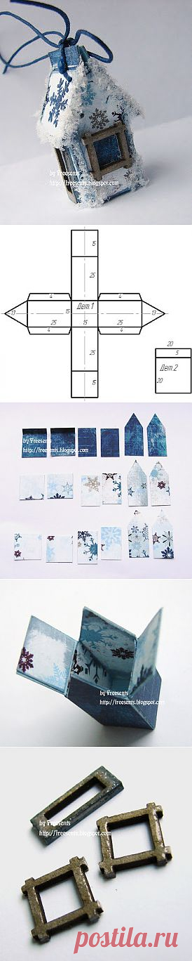 Challenge-km-shop: МК от Ирины - freesents по созданию домика-упаковки