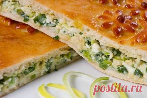 Шустрый повар.: Быстрый (заливной) пирог с зелёным луком и яйцом