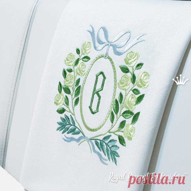 Розы Рамка Дизайн машинной вышивки - 5 размеров